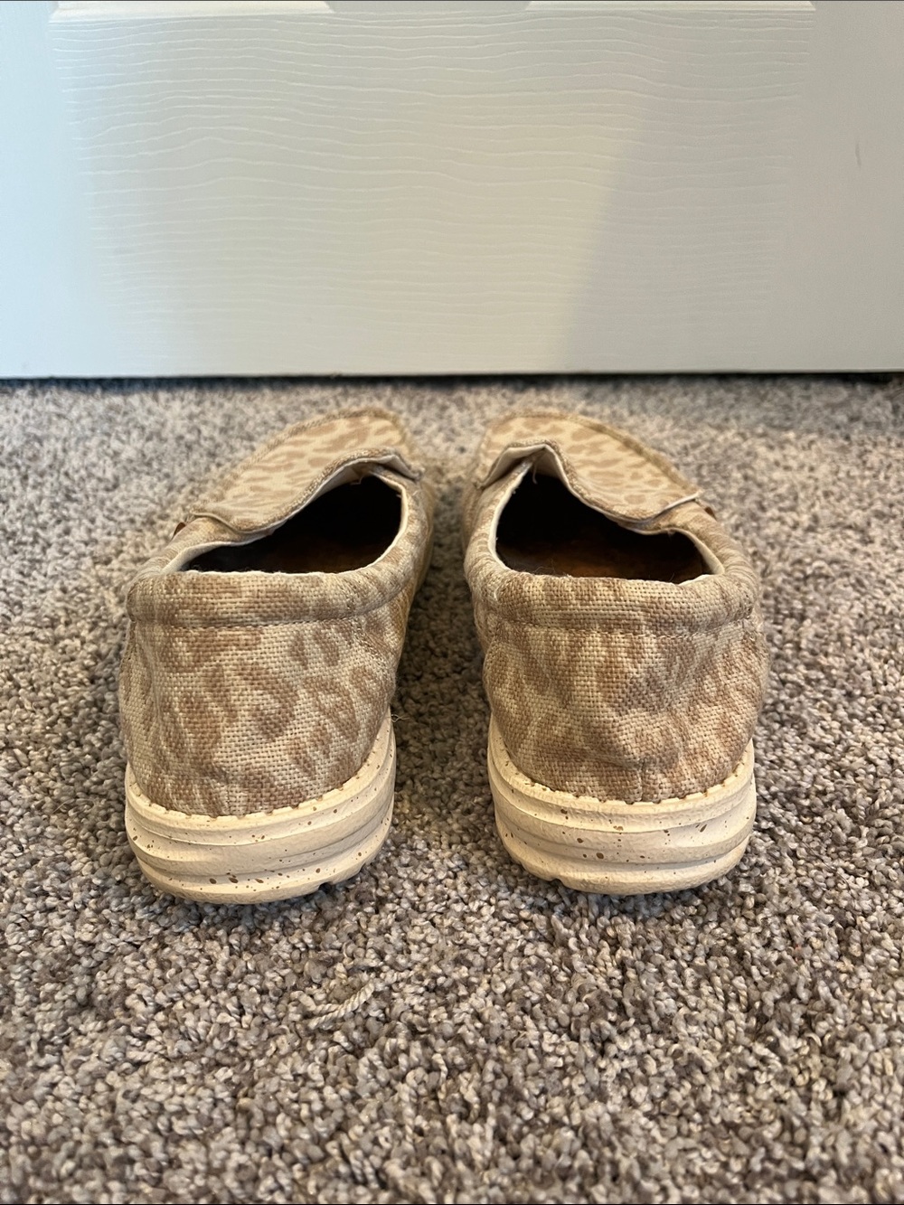 Hey Dude Women's Slip-On Loafers in Beige Leopard Print - Picture 4 of 9